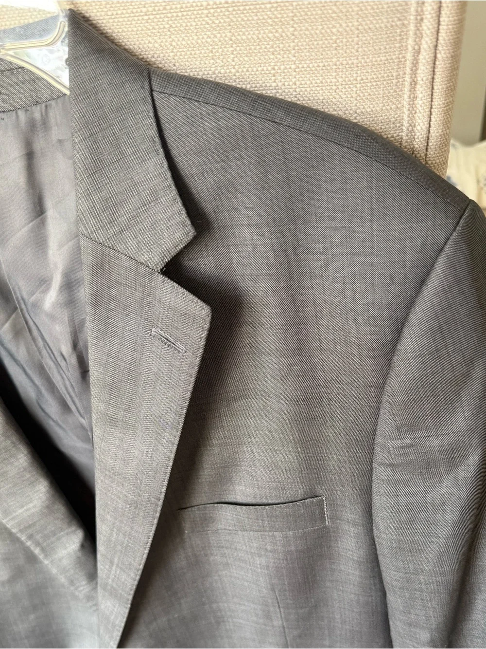 Peter Millar CA00429 Gray Wool Blazer Sport Coat 46R Made in Canada